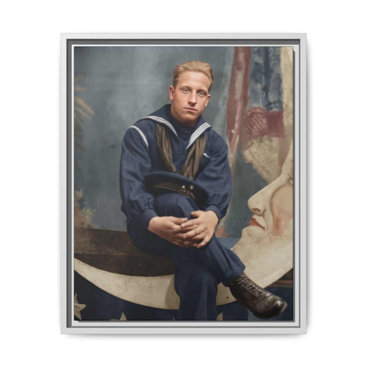 celibataire 016 | Framed Vintage Photo - Matte Canvas