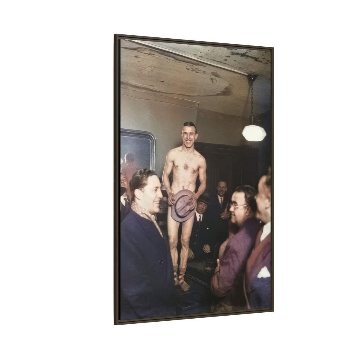 hommes 017 | Framed Vintage Photo - Matte Canvas