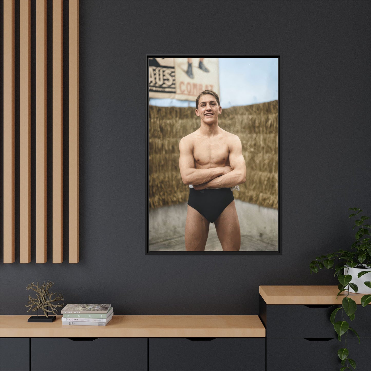 athlétisme 047 | Framed Vintage Photo - Matte Canvas