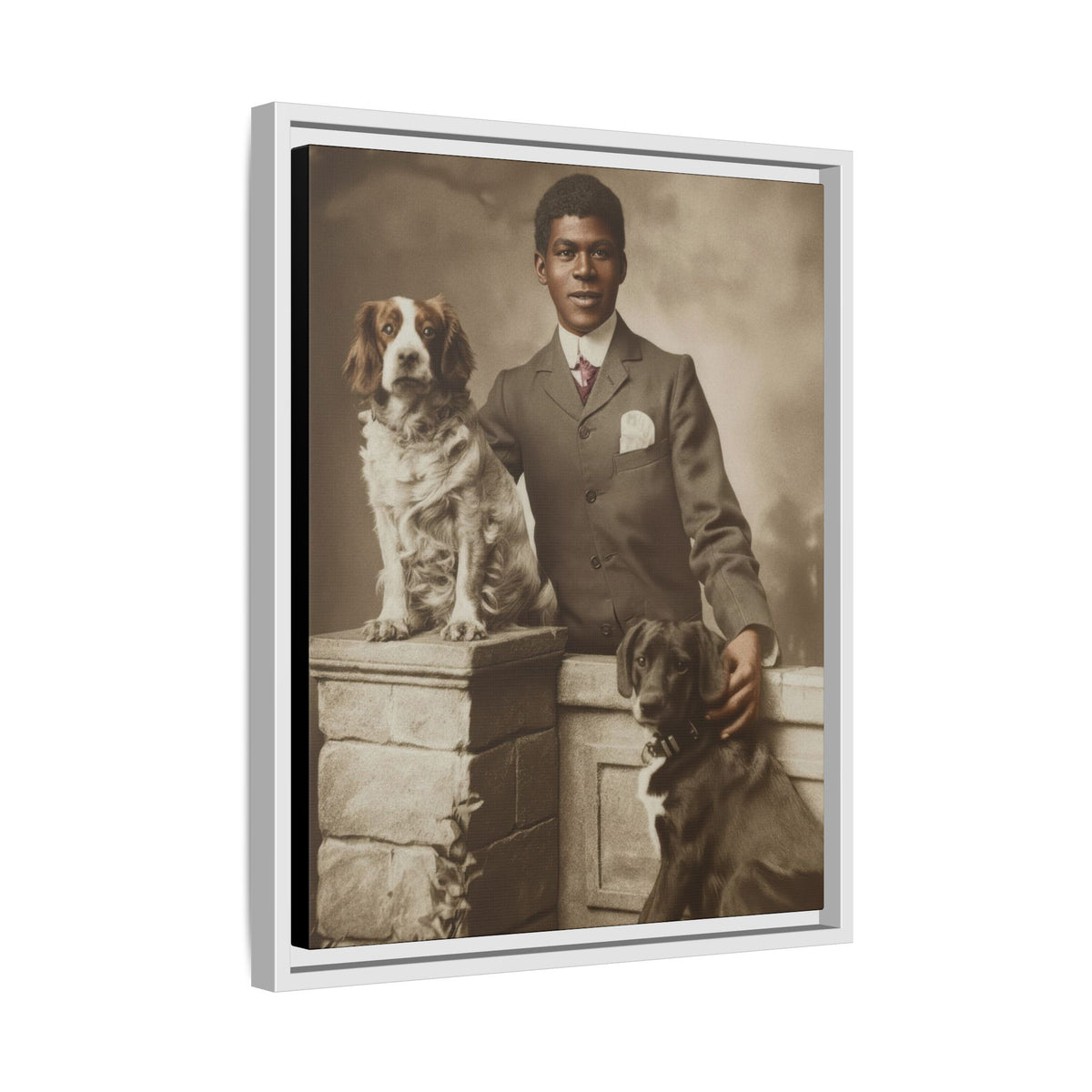 celibataire 009 | Framed Vintage Photo - Matte Canvas