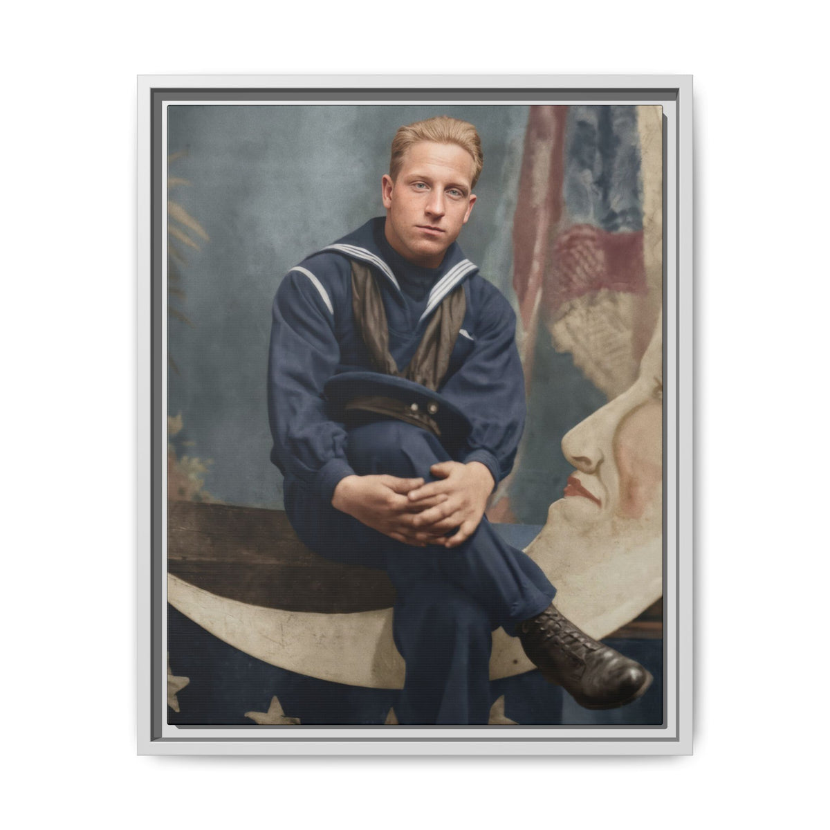 celibataire 016 | Framed Vintage Photo - Matte Canvas