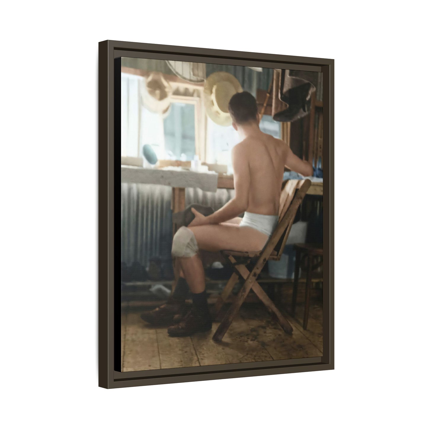 celibataire 022 | Framed Vintage Photo - Matte Canvas