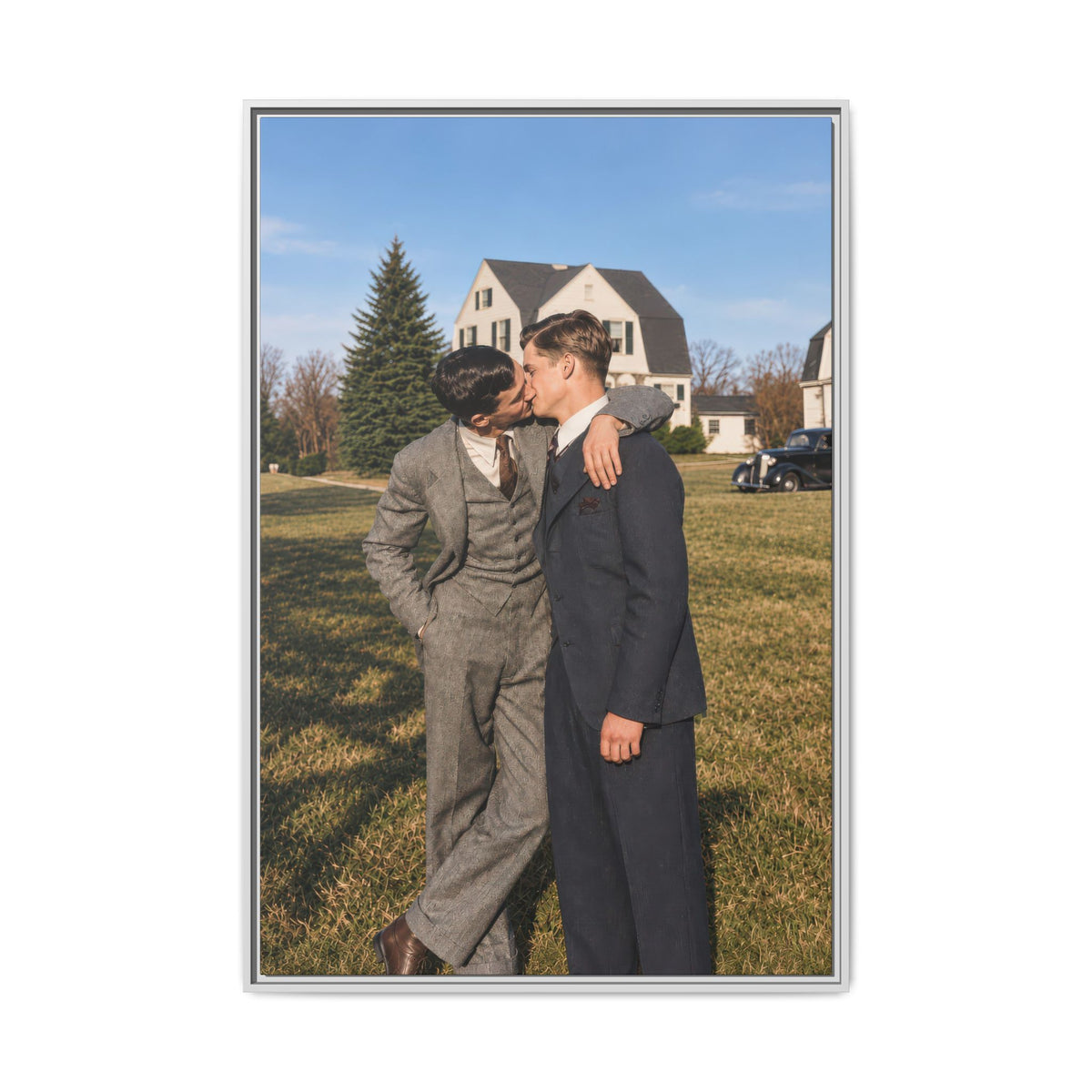 paire 005 | Framed Vintage Photo - Matte Canvas