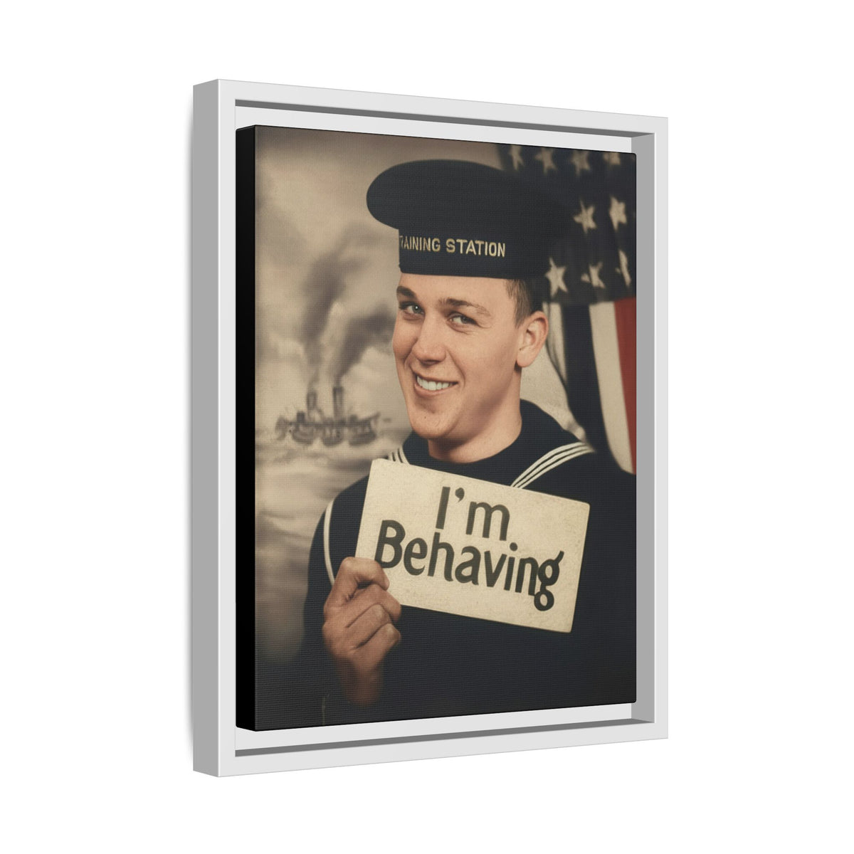celibataire 002 | Framed Vintage Photo - Matte Canvas