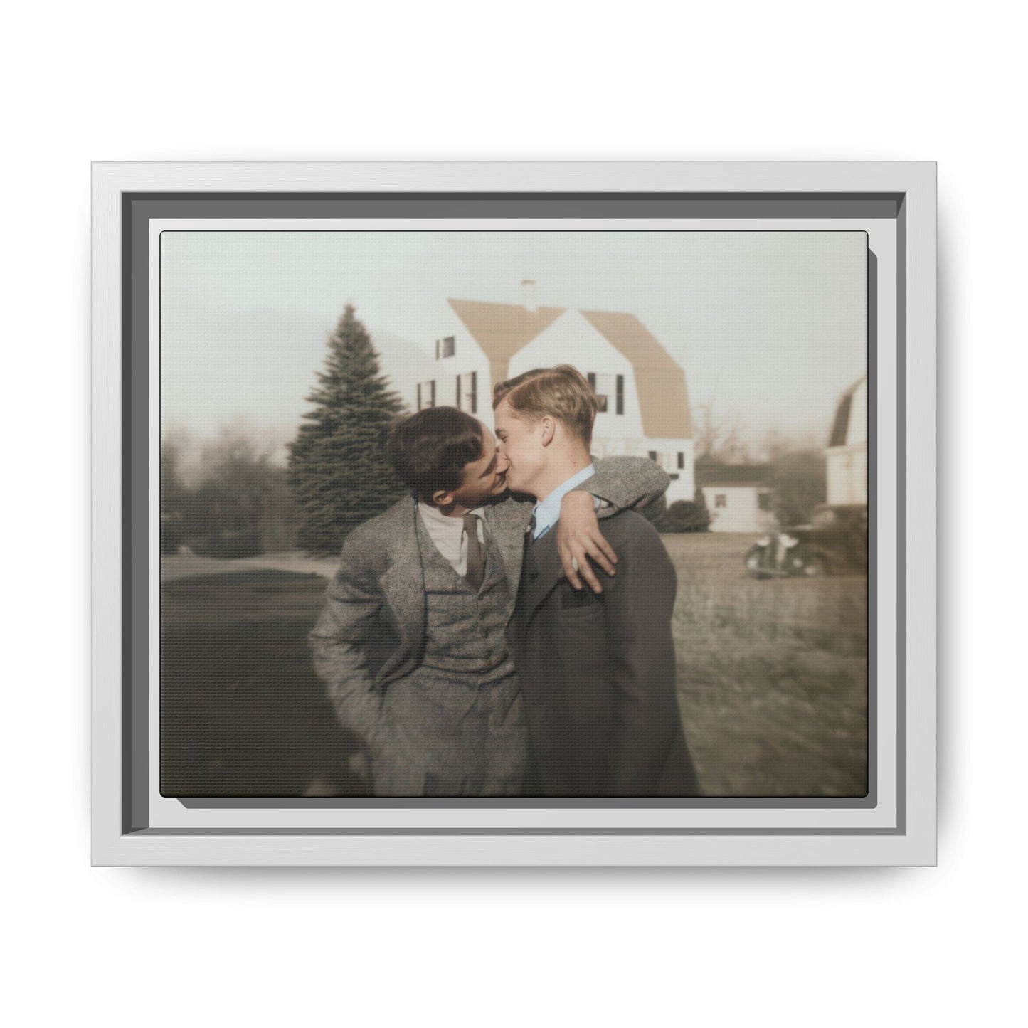 paire 005 | Framed Vintage Photo - Matte Canvas
