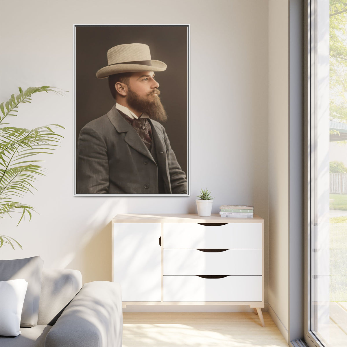 celibataire 014 | Framed Vintage Photo - Matte Canvas