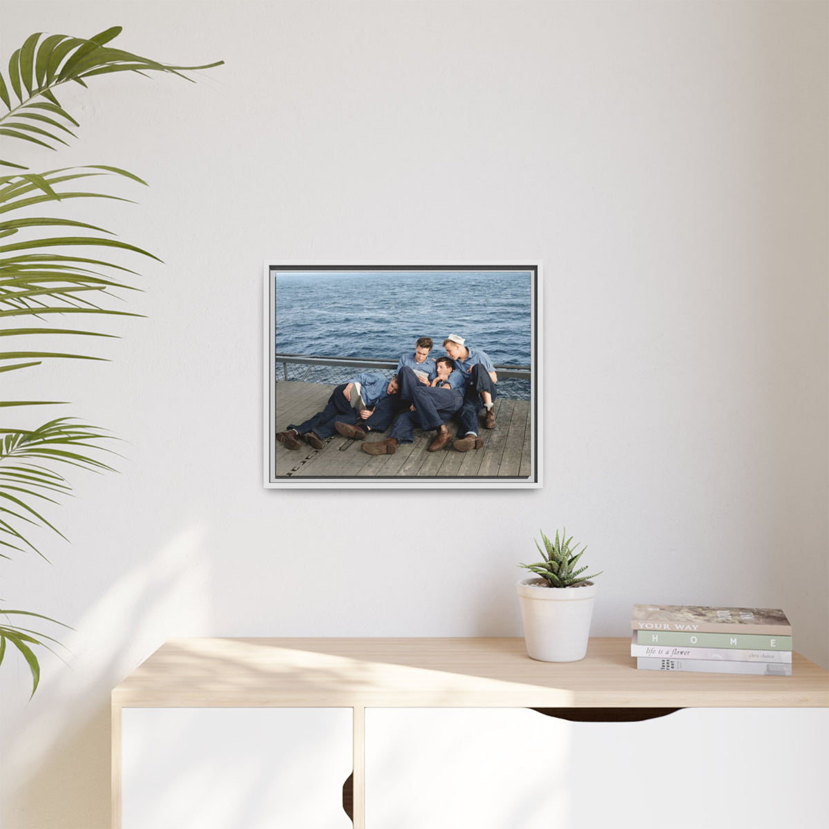 hommes 025 | Framed Vintage Photo - Matte Canvas