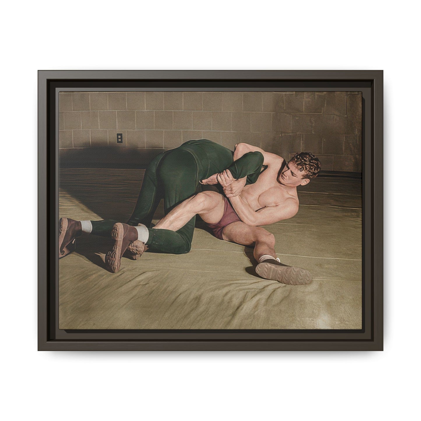 athlétisme 032 | Framed Vintage Photo - Matte Canvas