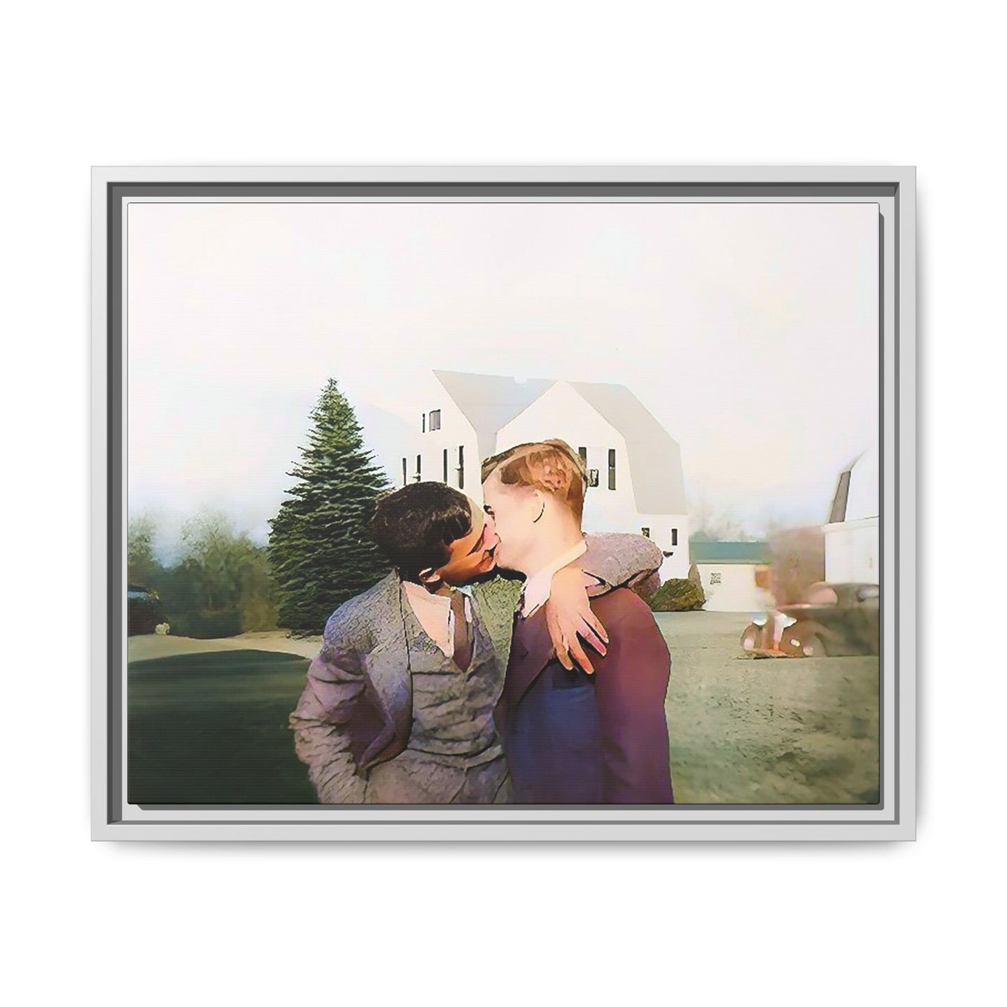 paire 005 | Framed Vintage Photo - Matte Canvas