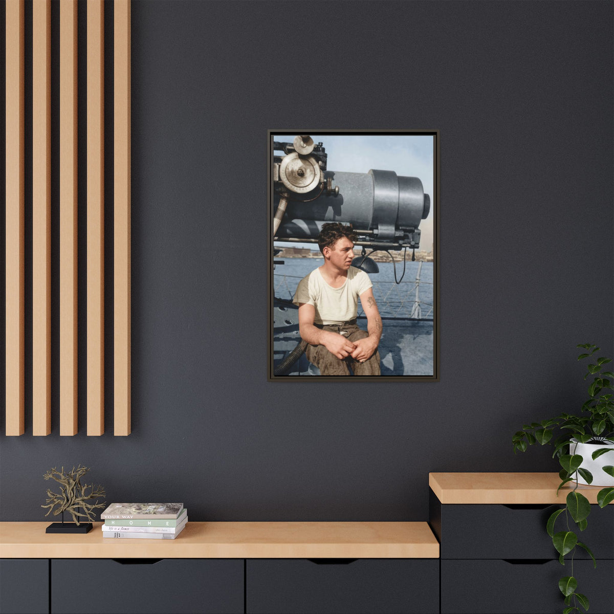 celibataire 026 | Framed Vintage Photo - Matte Canvas