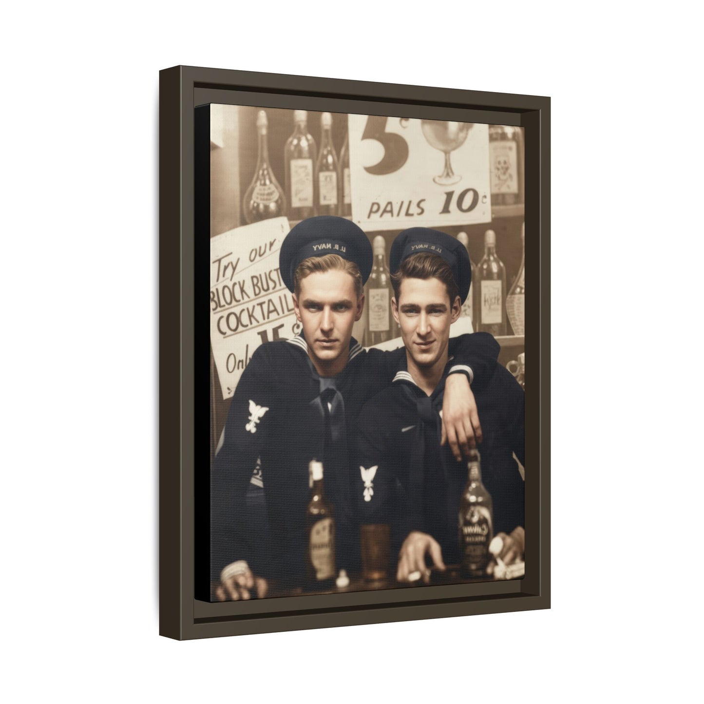 paire 036 | Framed Vintage Photo - Matte Canvas