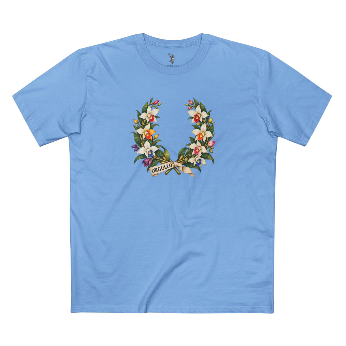 Guatemalan Monja Blanca Pride T-Shirt | ORGULLO Laurel Wreath Tee