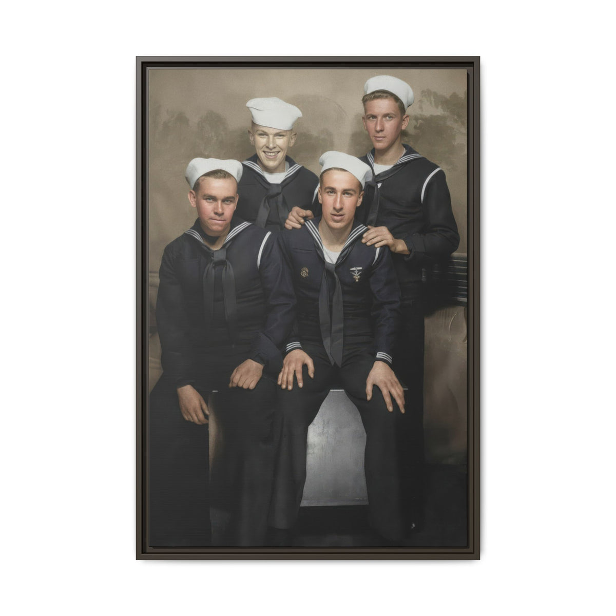 hommes 011 | Framed Vintage Photo - Matte Canvas