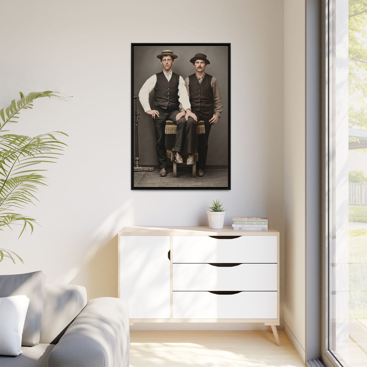paire 163 | Framed Vintage Photo - Matte Canvas
