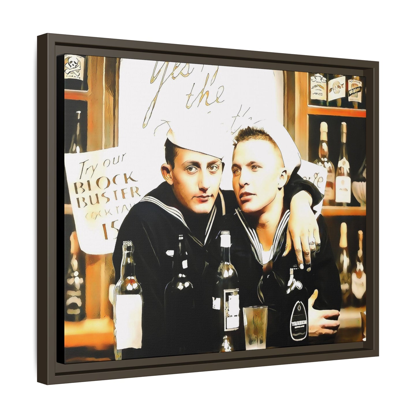 paire 048 | Framed Vintage Photo - Matte Canvas