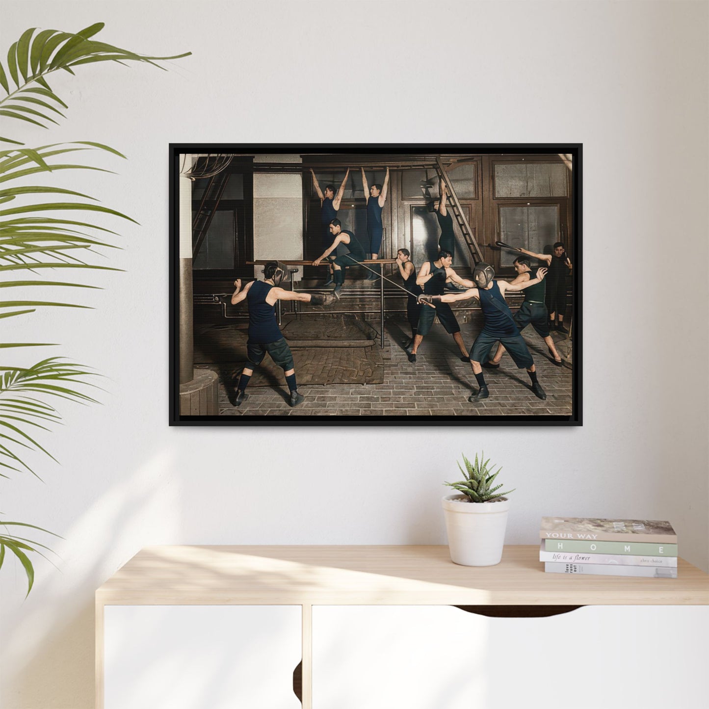athlétisme 038 | Framed Vintage Photo - Matte Canvas