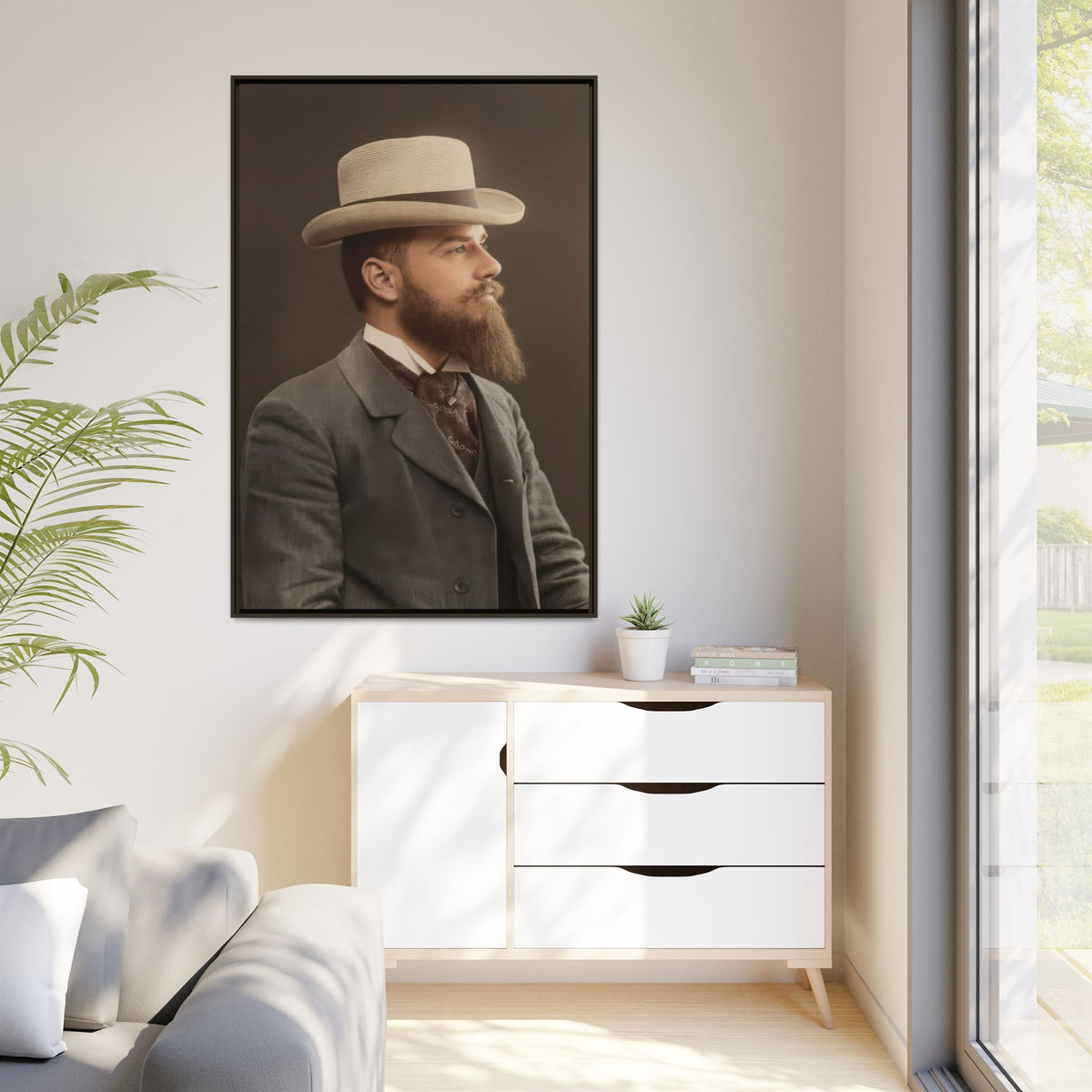 celibataire 014 | Framed Vintage Photo - Matte Canvas