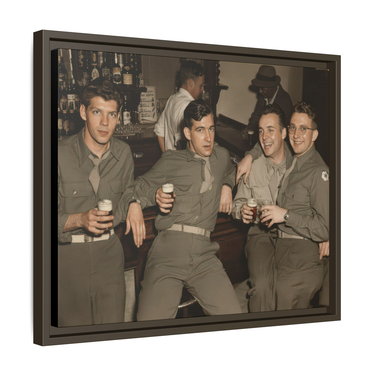 hommes 030 | Framed Vintage Photo - Matte Canvas