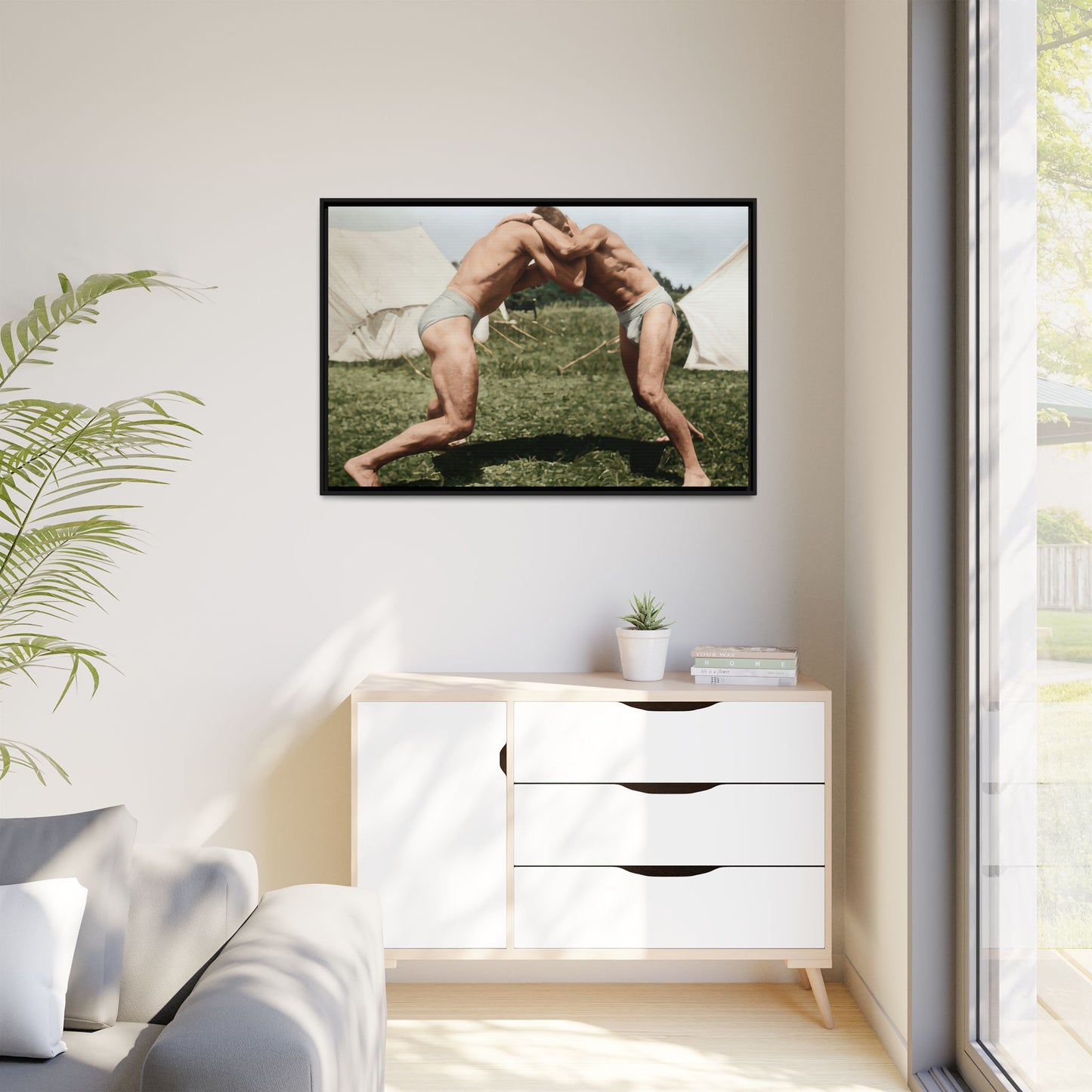 athlétisme 019 | Framed Vintage Photo - Matte Canvas