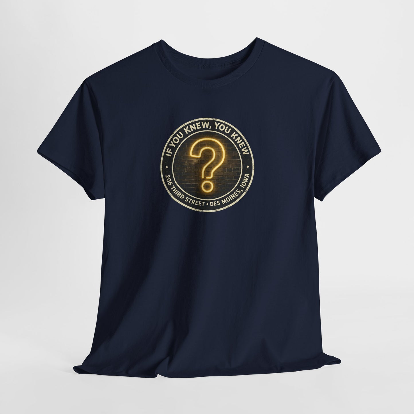 The Question Mark  | Historic Des Moines, Iowa Gay Bar T-Shirt