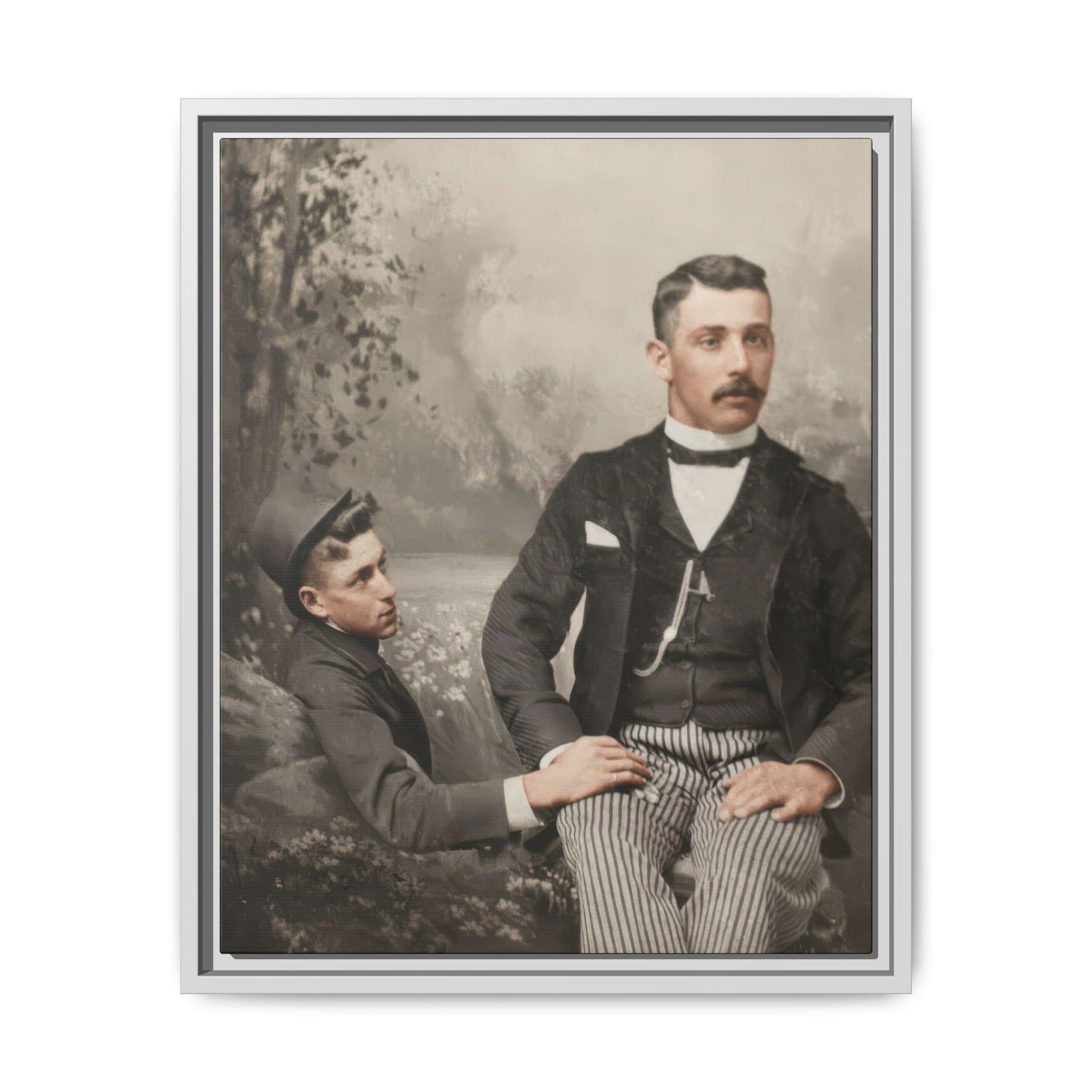 paire 100 | Framed Vintage Photo - Matte Canvas