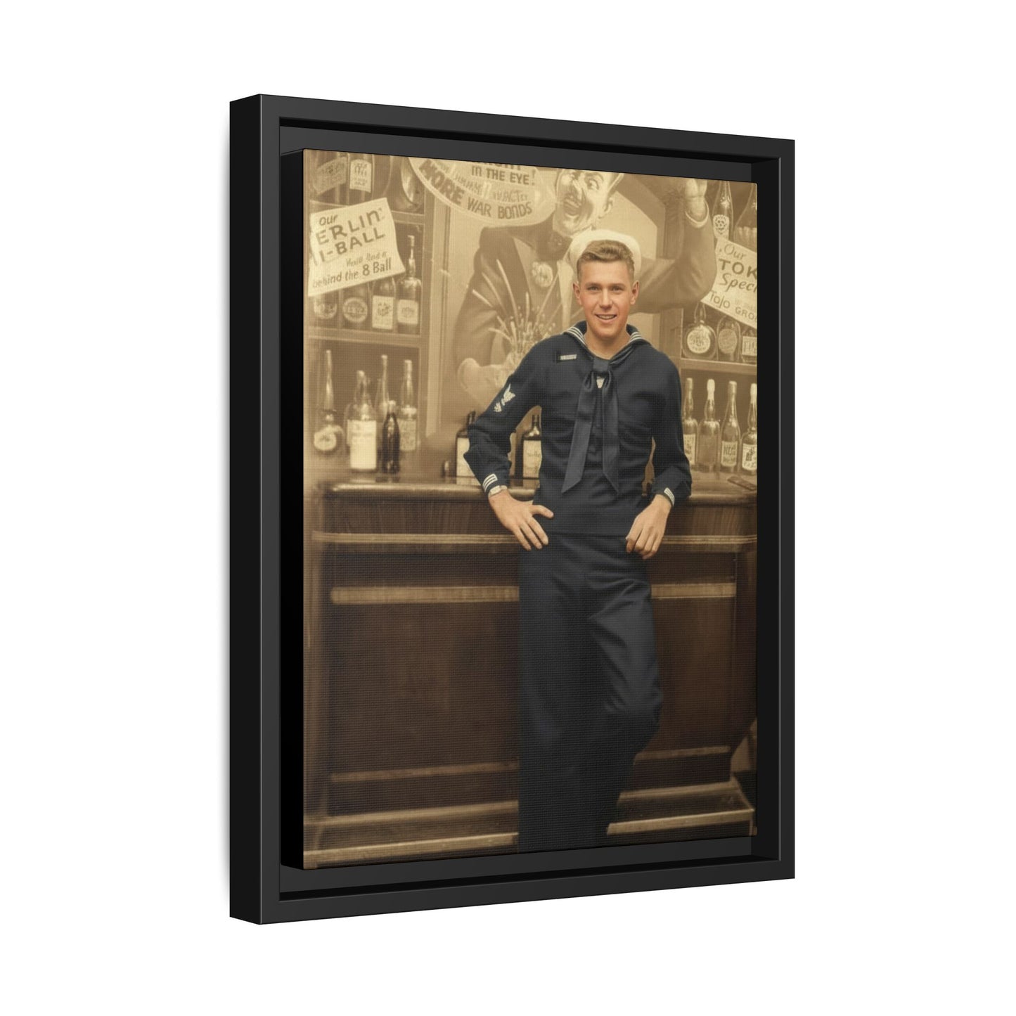 celibataire 006 | Framed Vintage Photo - Matte Canvas
