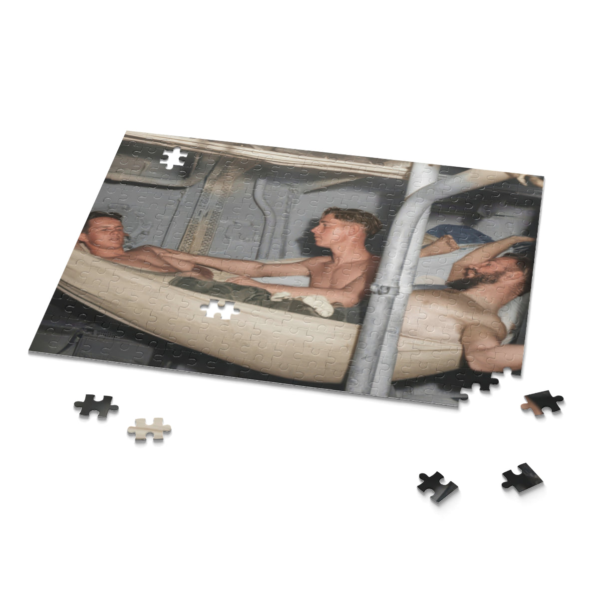 Men Among Canvas Hammocks Jigsaw Puzzle | LGBTQ+ Heritage | hommes 004