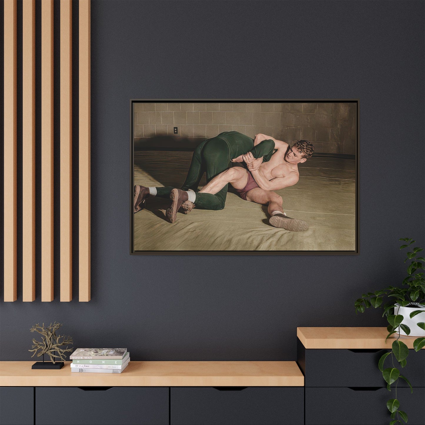 athlétisme 032 | Framed Vintage Photo - Matte Canvas