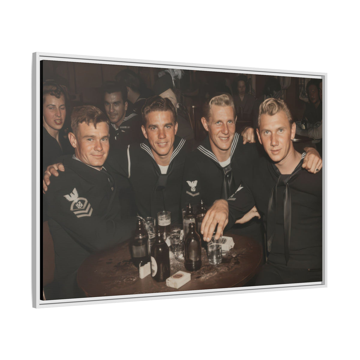 hommes 007 | Framed Vintage Photo - Matte Canvas2