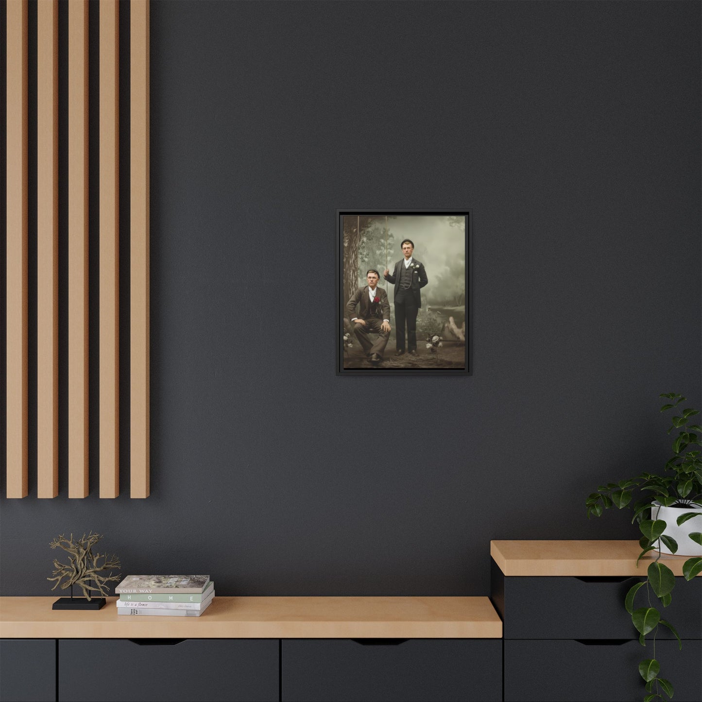 paire 008 | Framed Vintage Photo - Matte Canvas