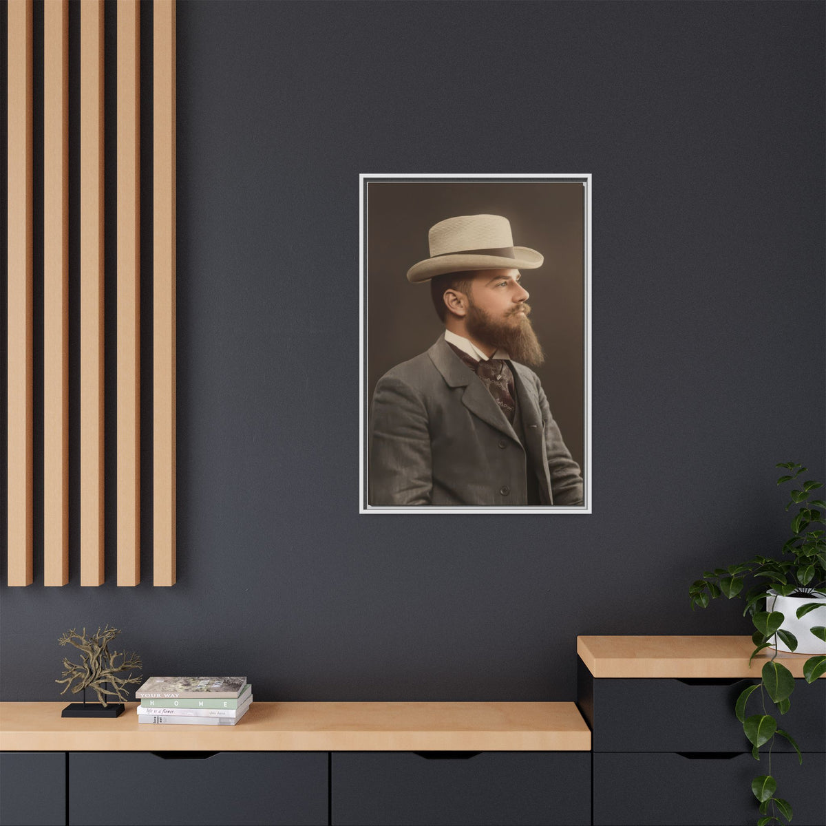 celibataire 014 | Framed Vintage Photo - Matte Canvas