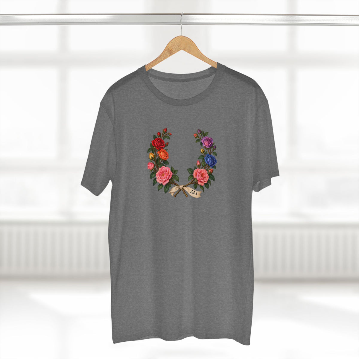 Maldives Pink Rose Pride T-Shirt | Dhivehi ފަޚުރު Laurel Wreath