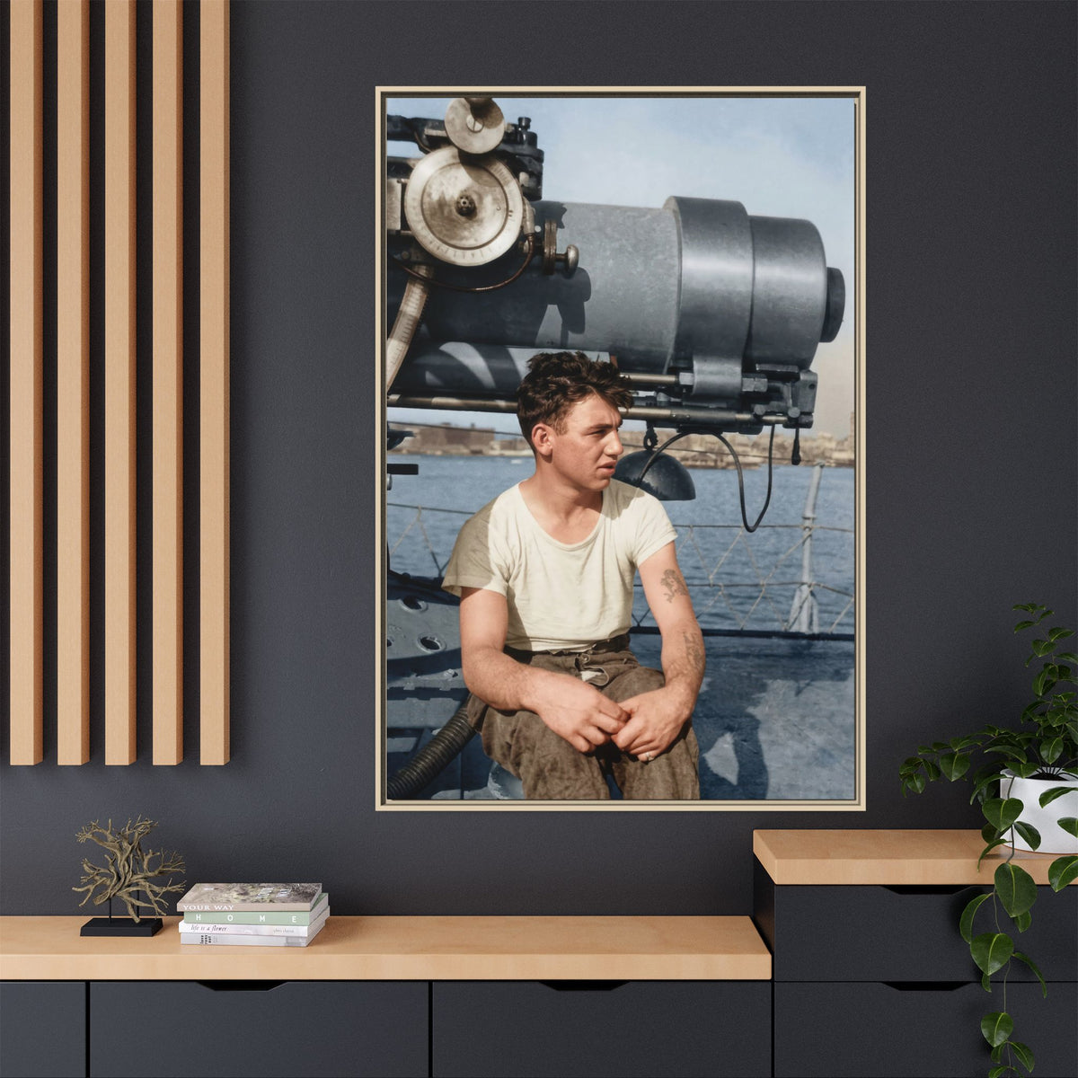 celibataire 026 | Framed Vintage Photo - Matte Canvas