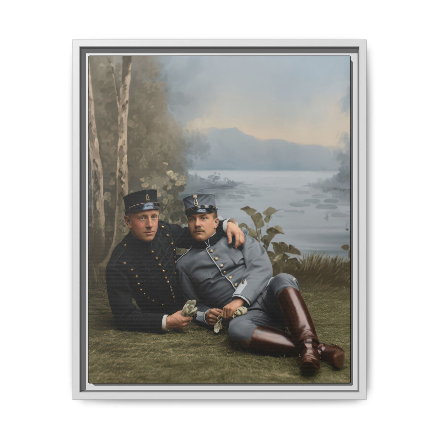 paire 129 | Framed Vintage Photo - Matte Canvas