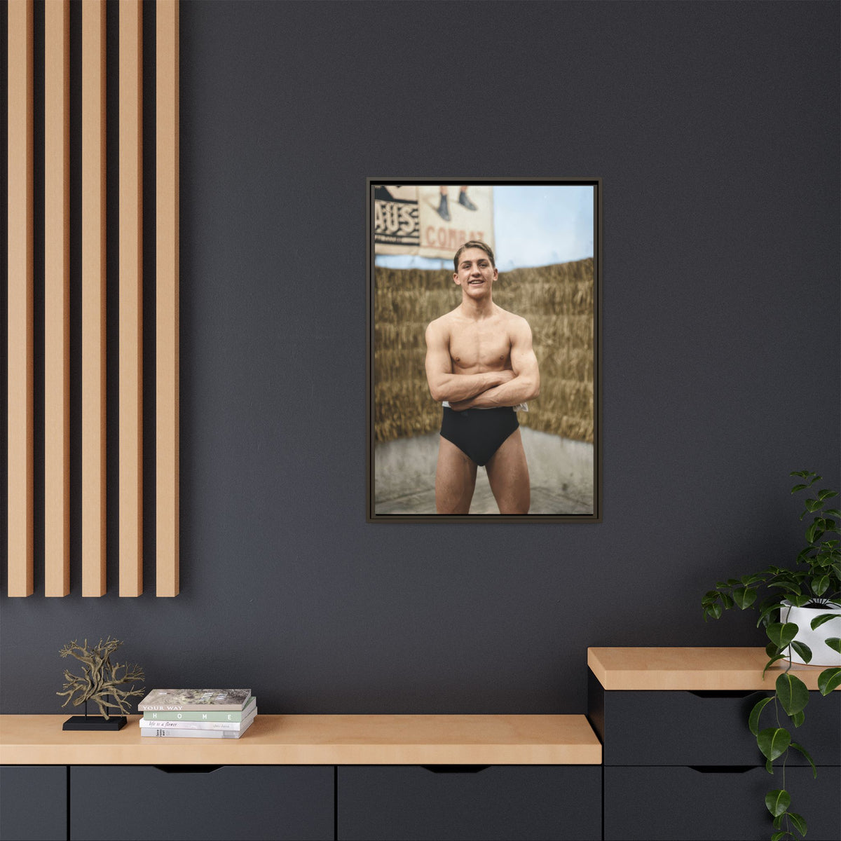 athlétisme 047 | Framed Vintage Photo - Matte Canvas