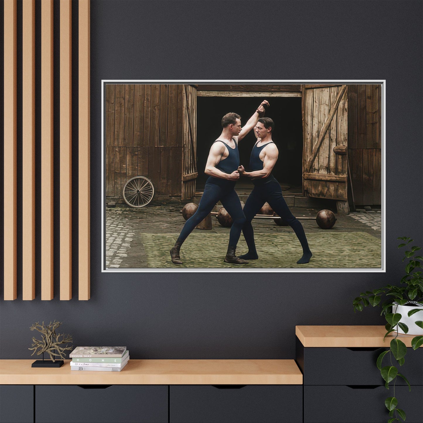 athlétisme 036 | Framed Vintage Photo - Matte Canvas