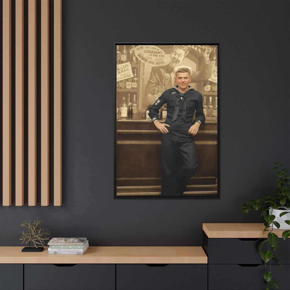 celibataire 006 | Framed Vintage Photo - Matte Canvas