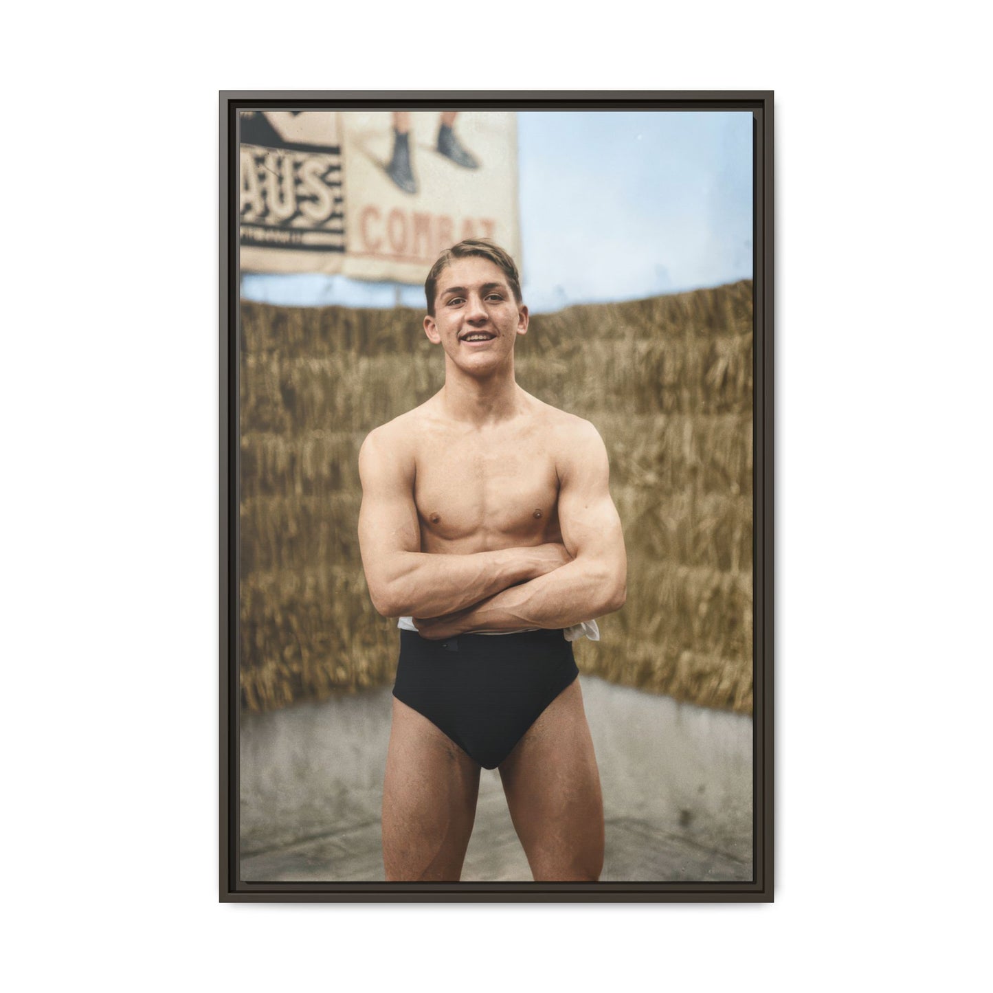 athlétisme 047 | Framed Vintage Photo - Matte Canvas