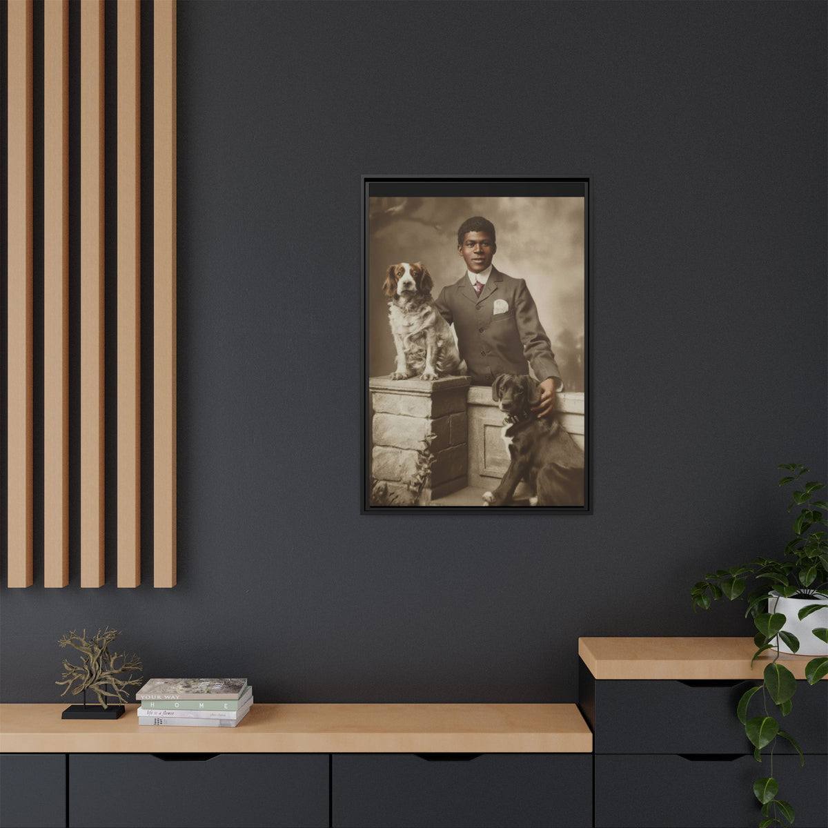 celibataire 009 | Framed Vintage Photo - Matte Canvas