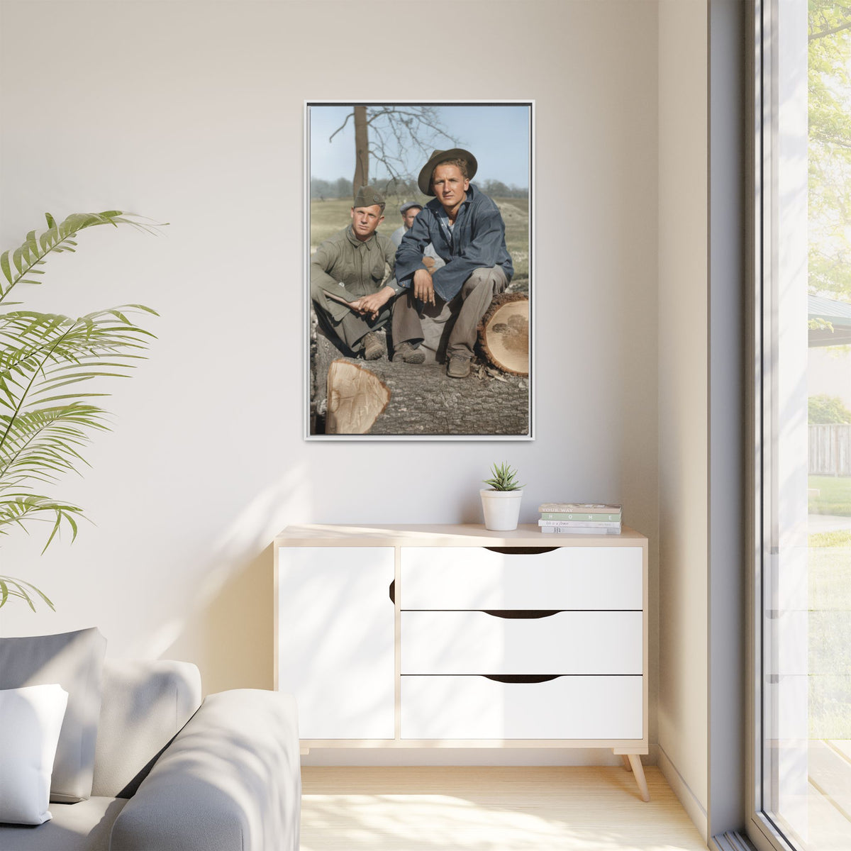 hommes 020 | Framed Vintage Photo - Matte Canvas