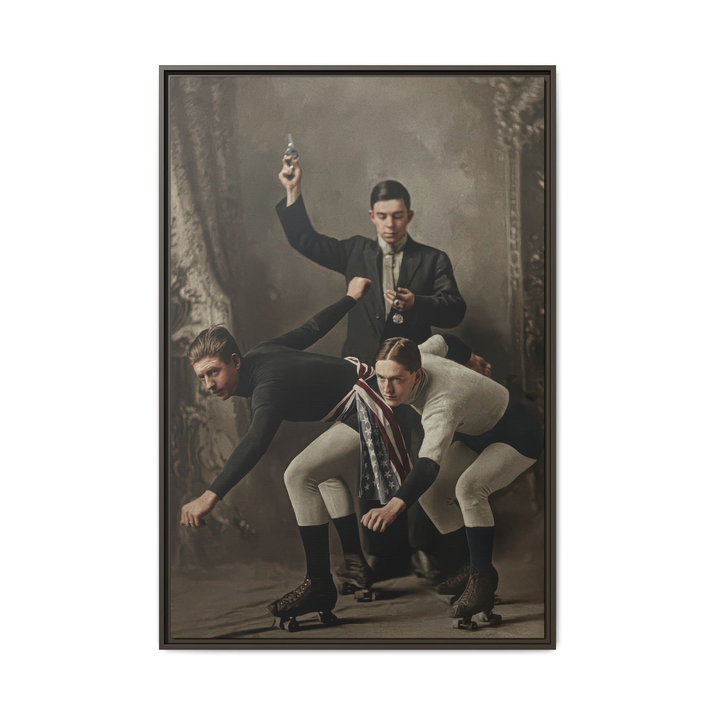 athlétisme 020 | Framed Vintage Photo - Matte Canvas
