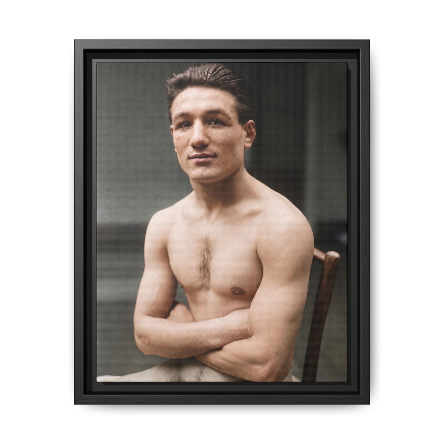 athlétisme 046 | Framed Vintage Photo - Matte Canvas
