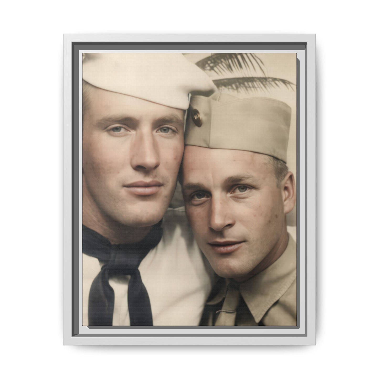 3.	vintage photobooth photograph framed canvas wall decor