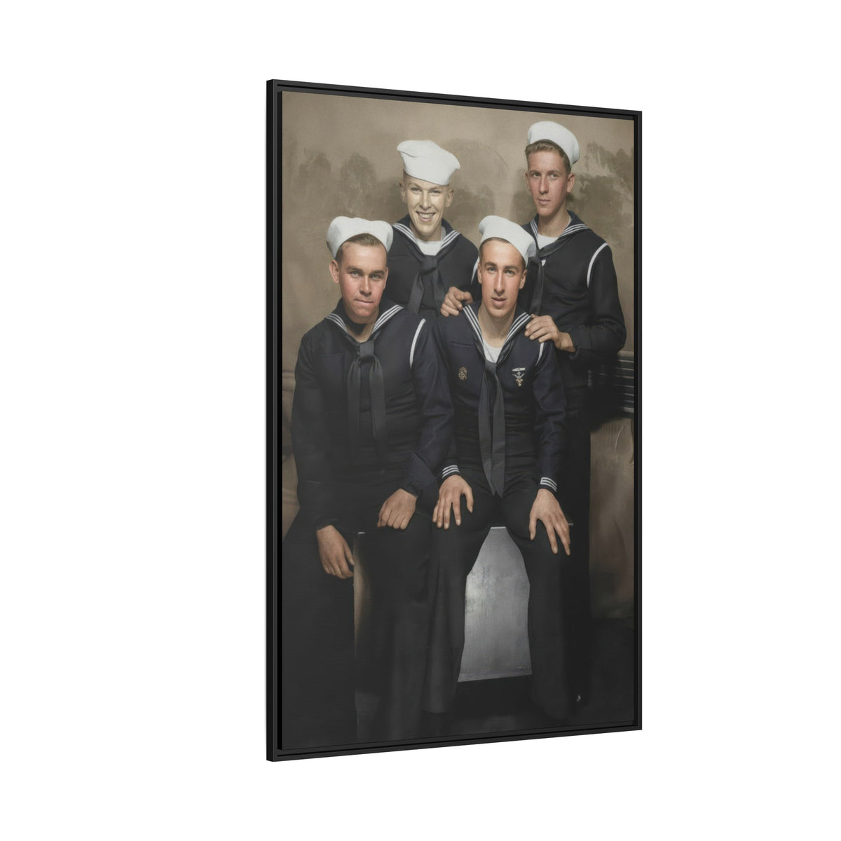 hommes 011 | Framed Vintage Photo - Matte Canvas