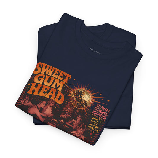 Vintage-inspired Sweet Gum Head Cheshire Bridge Road disco club graphic tee 