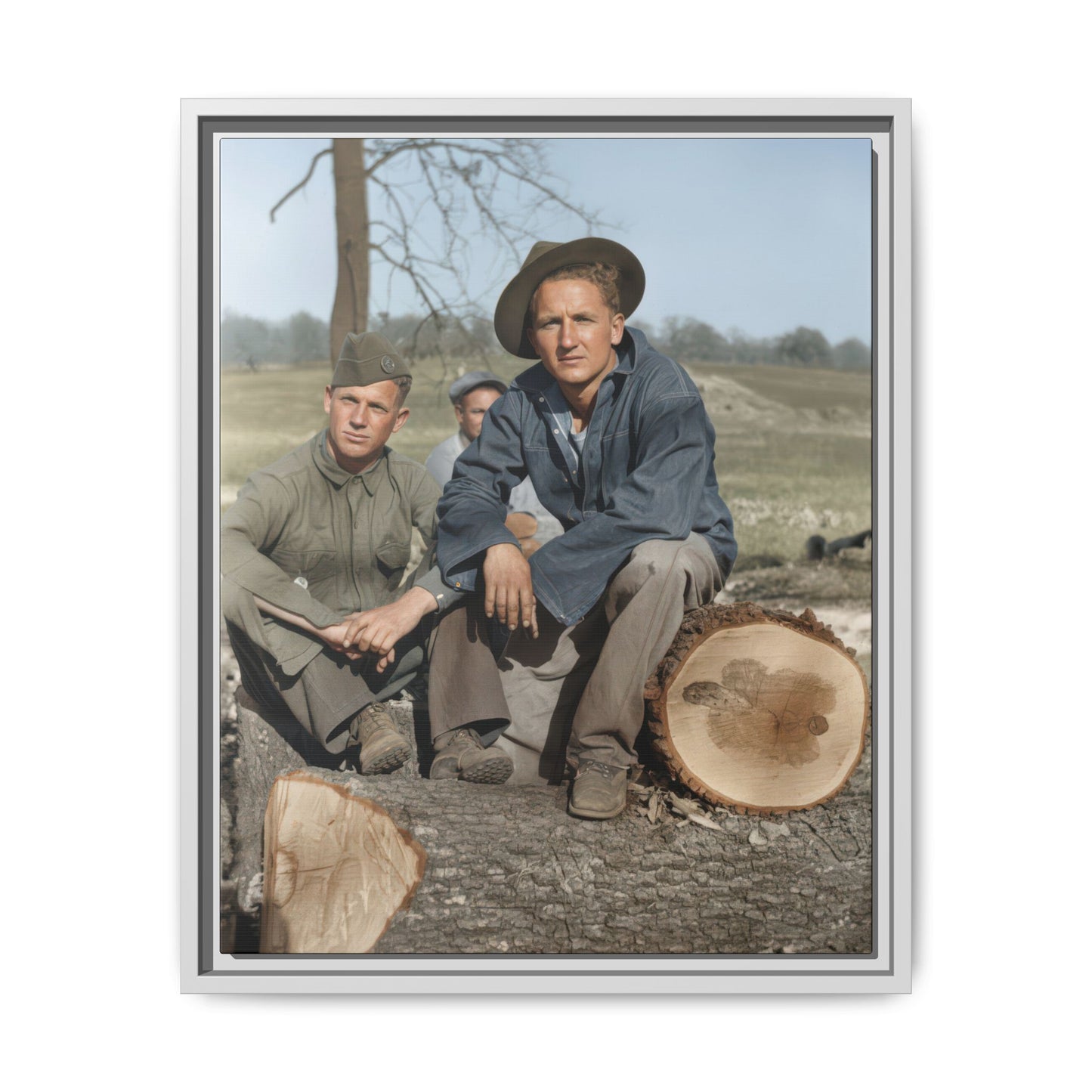 hommes 020 | Framed Vintage Photo - Matte Canvas