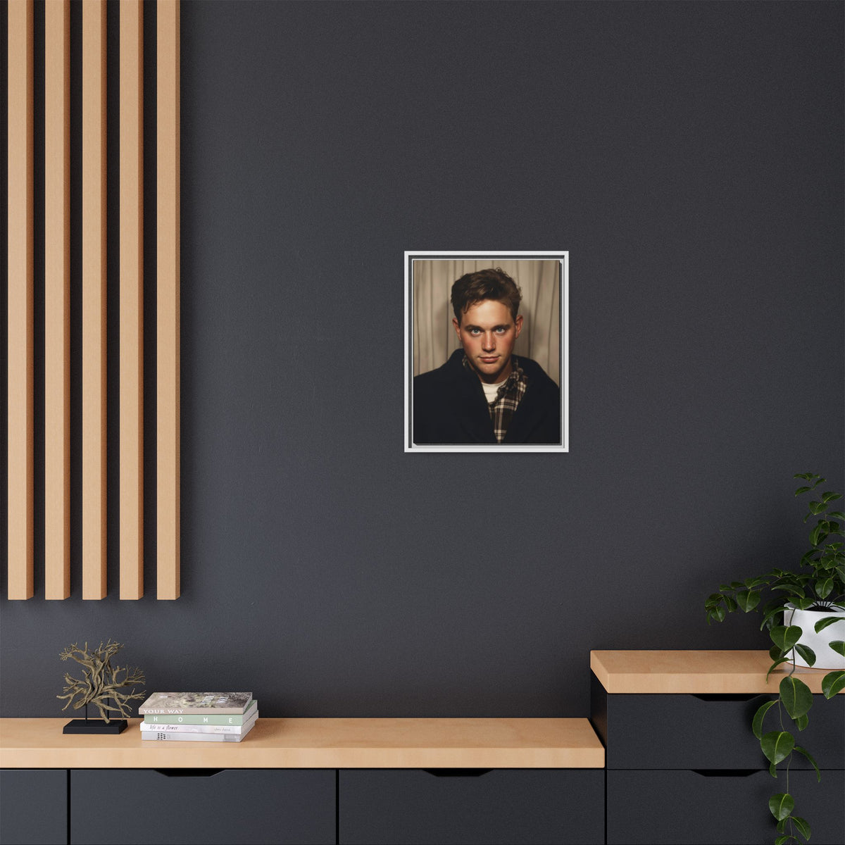 celibataire 001 | Framed Vintage Photo - Matte Canvas