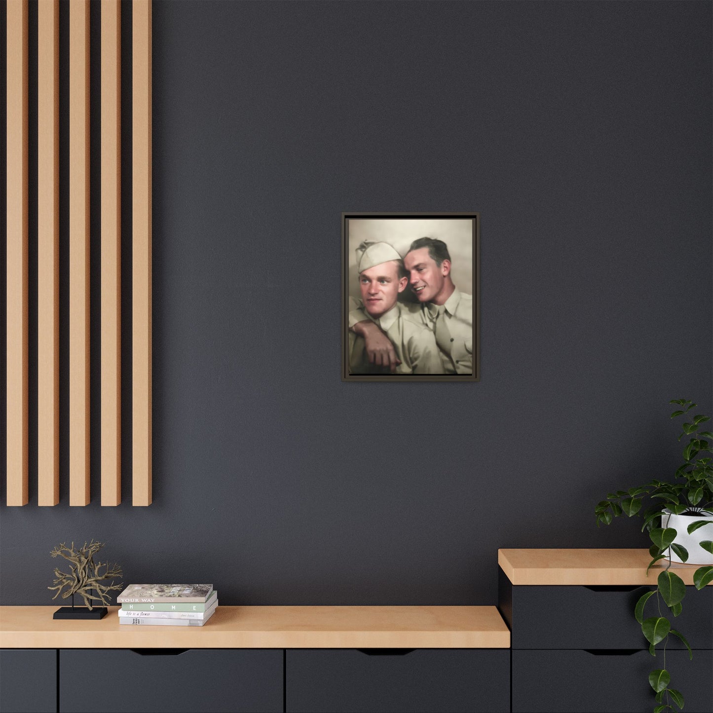paire 049 | Framed Vintage Photo - Matte Canvas