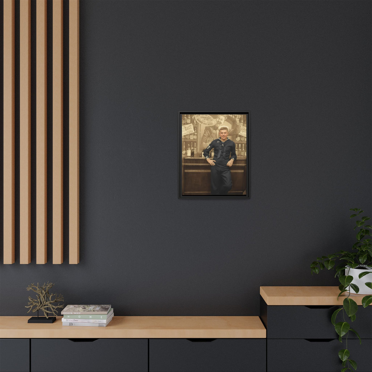 celibataire 006 | Framed Vintage Photo - Matte Canvas