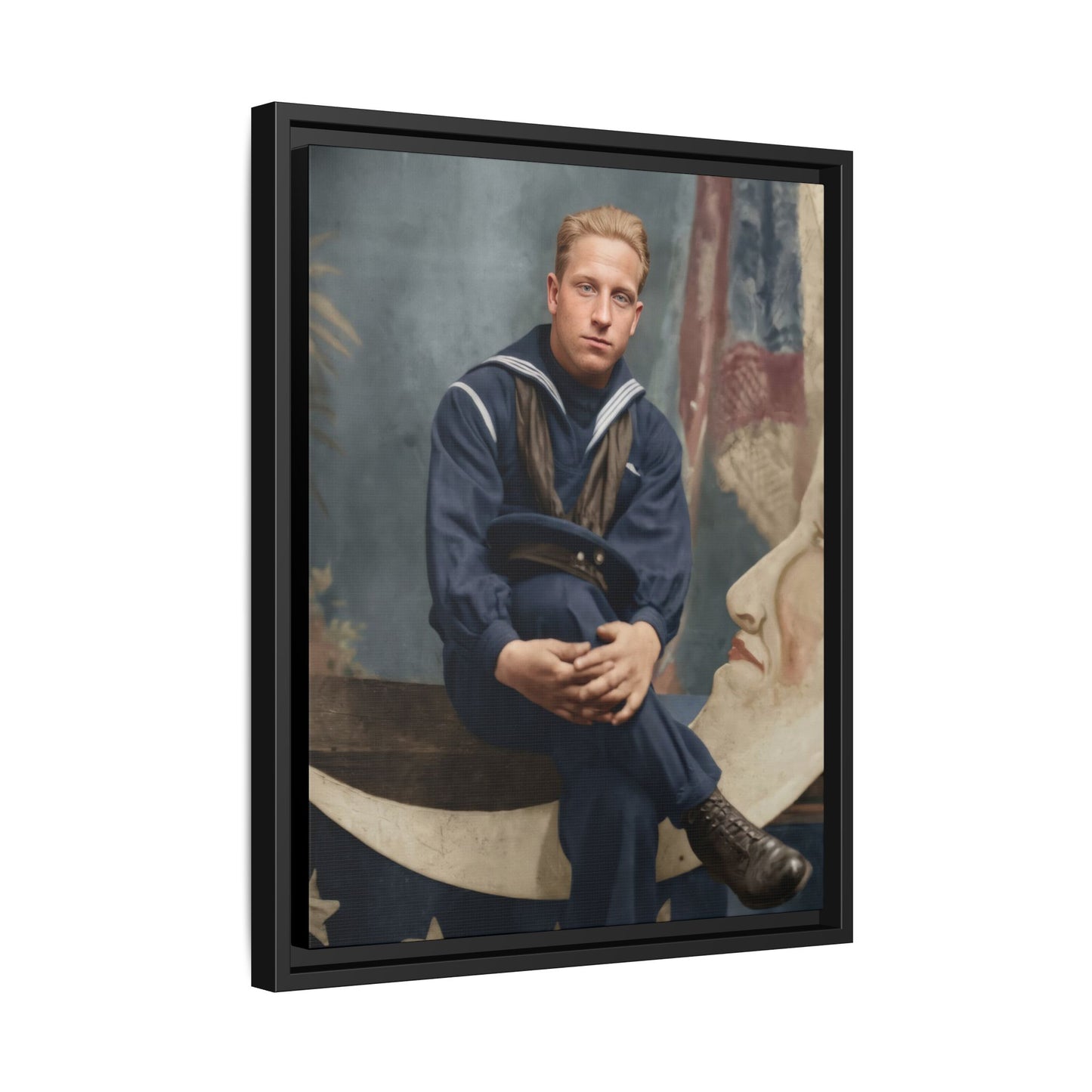 celibataire 016 | Framed Vintage Photo - Matte Canvas